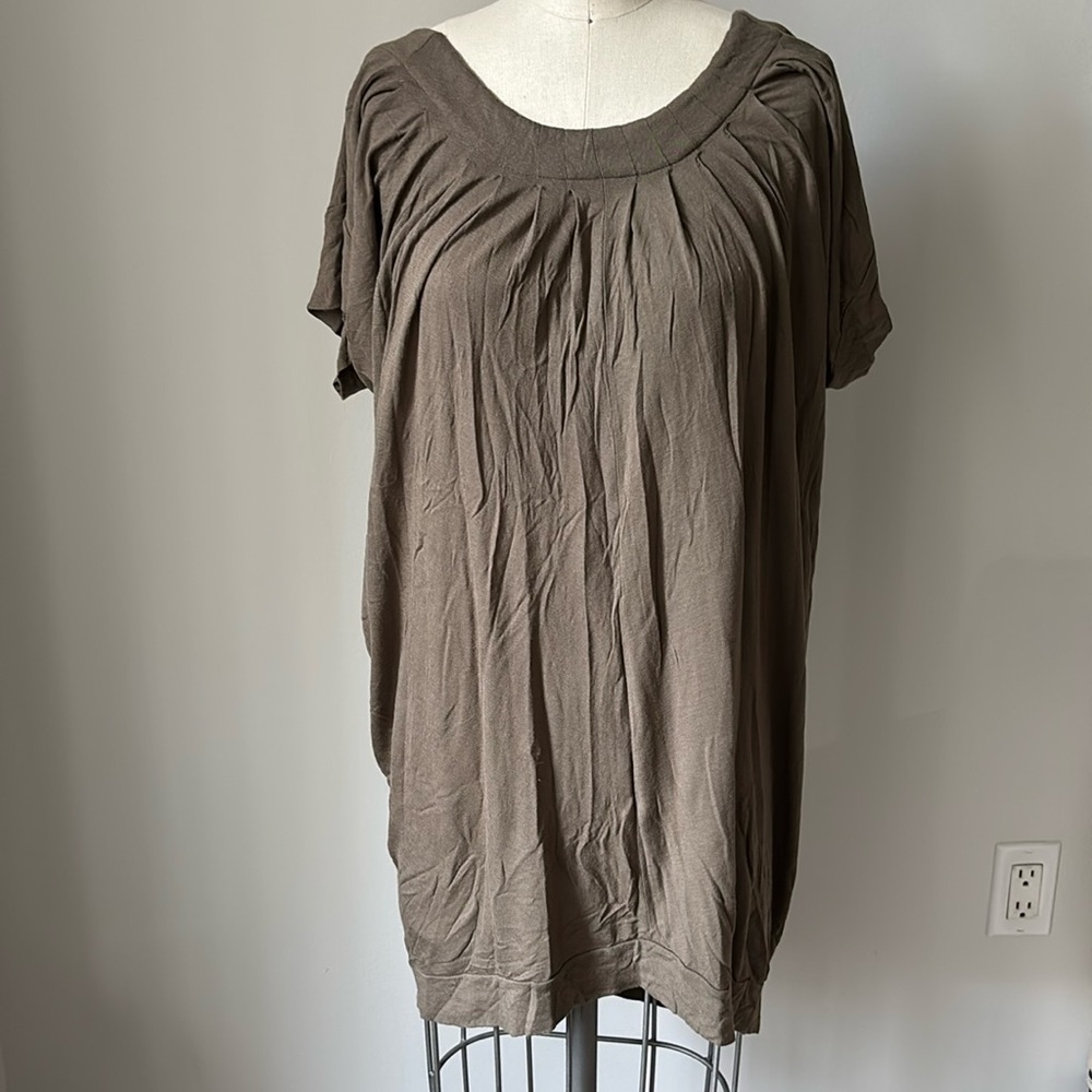 BCBG Semi Sheer Sleeved Dress
